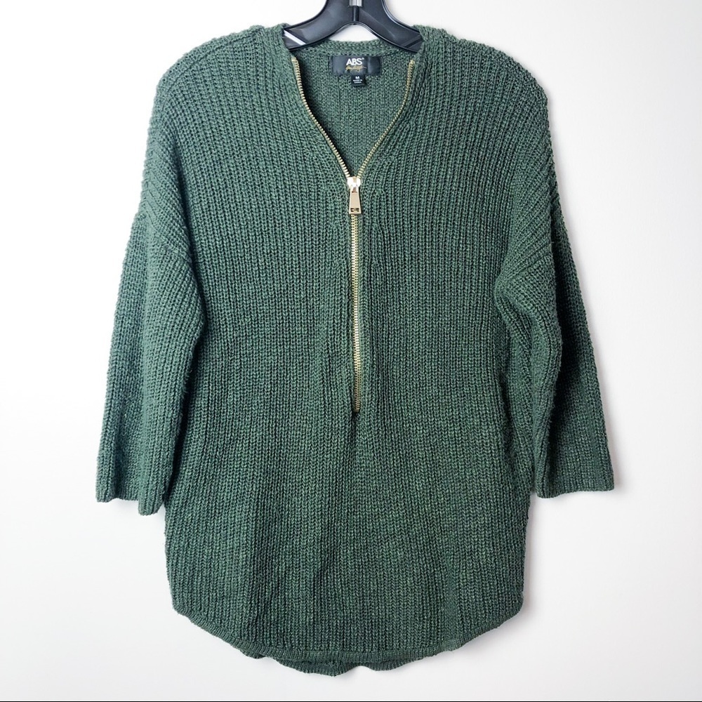 ABS Allen Schwartz Zipper Knit Sweater